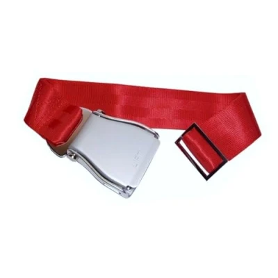 Image of Skybelt Aircraft Belt Silver/Red Airline Seat Belt, red, One Size