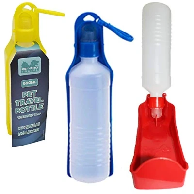 Image of Widdle Springtime Pet Pro 500ml Travel Water Bottle with Belt Clip Dog Cat Random Colour