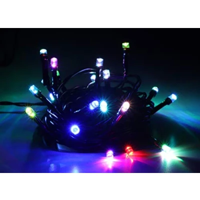 Image of Christmas Concepts® 20 Multi Colour Slow Changing LED Lights With 5M Black Cable Tree Decorations Indoor Lighting
