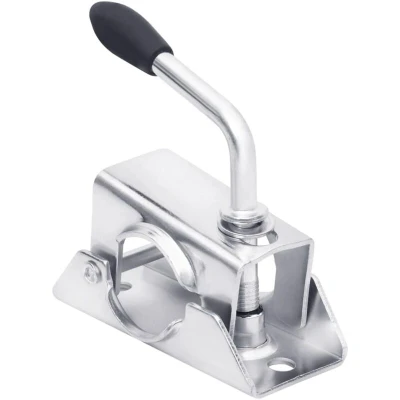 Image of vidaXL Jockey Wheel Clamp 13.5x6.5x14 cm Galvanised Steel
