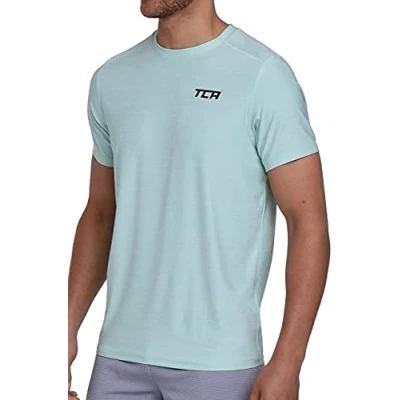 Image of TCA Galaxy 4D Stretch Mens Gym, Running, Training T Shirt Gym Tops for Men, Running Top Lightweight Breathable Moisture Wicking Quick Dry Tshirt Bay, S
