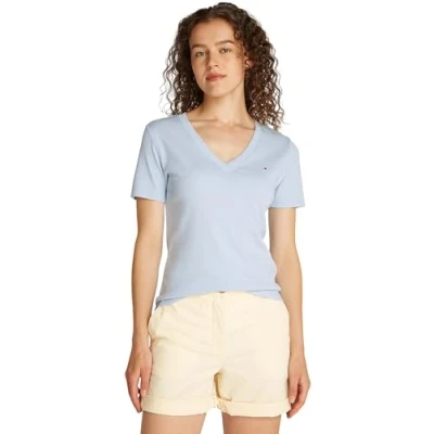 Image of Tommy Hilfiger NEW SLIM CODY Basic Tshirt, Women&#039;s, Size: XXS, Breezy blue