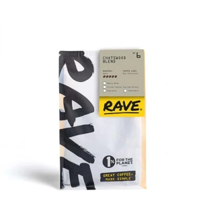 Image of Rave Coffee Chatswood Blend Nº 6, Espresso Grind Freshly Roasted and Ground 250g