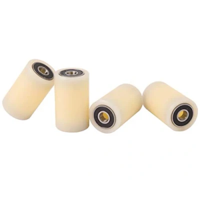Image of 4 Pieces Nylon Rollers 30 mm diameter 50 wide 8 bearing Precisely Machined in the EU(30 8)