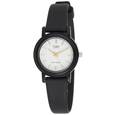 Image of Casio Women&#039;s Core Black Resin Quartz Watch with White Dial, LQ139EMV 7A