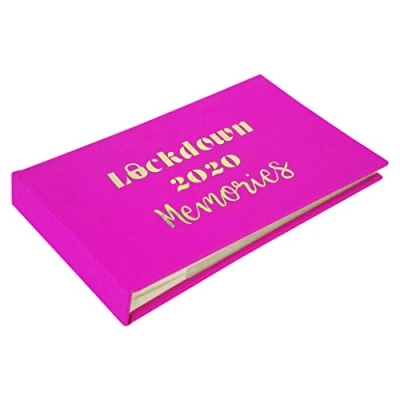 Image of Metal Planet Ltd Lockdown 2020 photo album memory book holds 40 6x4 inch photos (Pink)