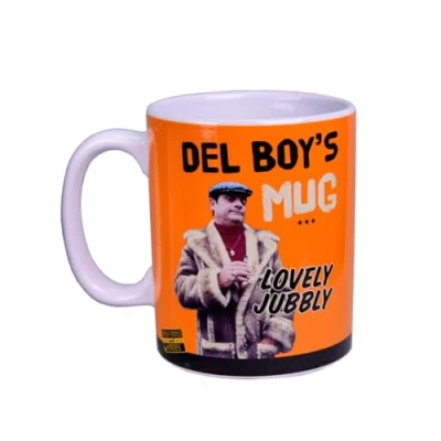 Image of Only Fools and Horses Del Boy&#039;s Orange Ceramic Mug 11oz Retro 80s TV Show Novelty for Cappuccino, Latte &amp; Hot Tea Perfect Gift fan Collector licensed Merchandise (Pack of 1)