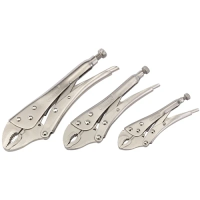 Image of Draper Curved Jaw Self Grip Pliers Set (3 Piece)