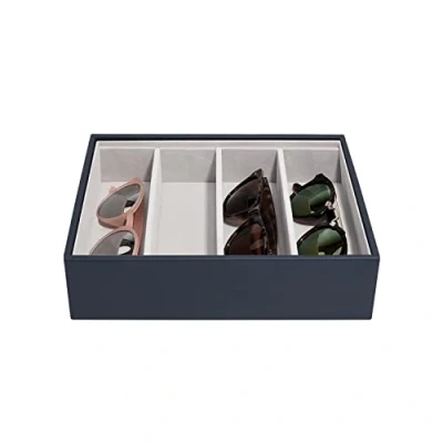 Image of Stackers Navy Classic Medium Jewellery Box Sunglasses Layer