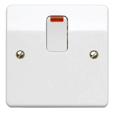 Image of Mk K5423WHI 20A Double Pole Switch with Neon