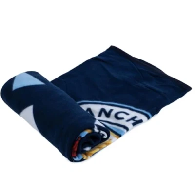 Image of FOCO Officially Licensed Manchester City FC Football Particle Fleece Blanket