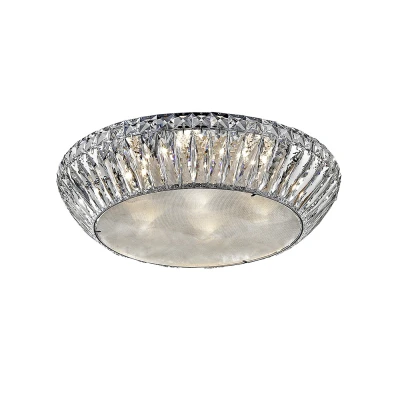 Image of Armel 7 Light LED Flush Chrome Ceiling Fitting