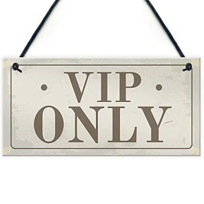Image of RED OCEAN VIP ONLY Sign Home Bar Pub Man Cave Garage Plaque Hanging Garden Shed