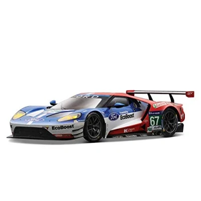 Image of Bburago 15641158 Ford 1:32 Race GT LE Mans (#67), Blue, Red &amp; White