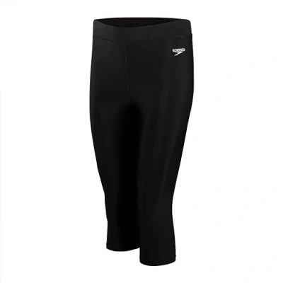 Image of Speedo Women&#039;s 3/4 Swim Pant Swimming Leggings, Black, XL