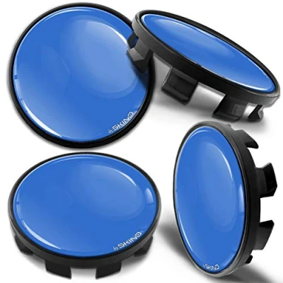 Image of Biomar Labs 4 x 68mm Wheel Centre Alloy Hub Center Caps Compatible with BMW 36136783536 Hubcaps Blue CBZ 7