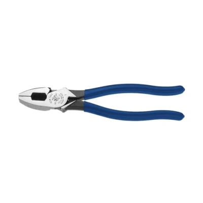 Image of Klein Tools D213 9NETP Lineman&#039;s Fish Tape Pulling Pliers, High Leverage Design with Handle Termpering for Comfort When Cutting, 9 Inch