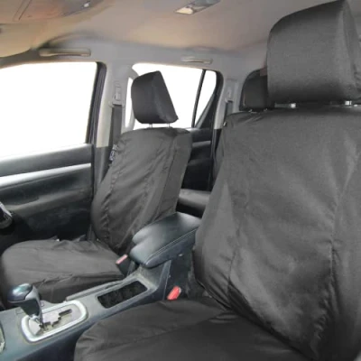 Image of TOWN &amp; COUNTRY COVERS Toyota Hilux Tailored Seat Covers, Fits Hilux, Waterproof Material, Heavy Duty, Custom Fit, Mud Oil Resistant (Front Set)
