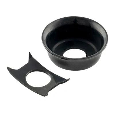 Image of Musiclily Pro Steel Vintage Cup Style Tele Jack Plate for Telecaster Electric Guitar, Black