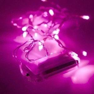 Image of Christmas Concepts® 20 Battery Operated Pink LED Fairy Lights Christmas/Wedding/All Year Round