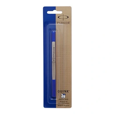 Image of Parker Rollerball Pen Refills Fine Point Blue QUINK Ink 12 Count