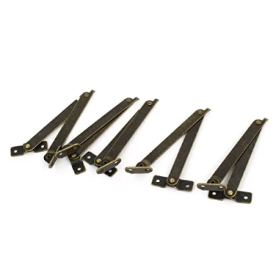 Image of Sourcingmap Cabinet Cupboard Box 193mm x 11mm Rotatable Folding Lid Support Hinge Stay 5PCS