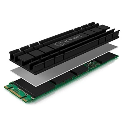 Image of Icy Box Heatsink, aluminium, removable again, IB M2HS Black 2280