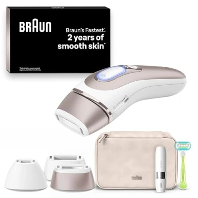 Image of Braun Smart IPL Skin i·Expert, at Home Hair Removal, Alternative for Laser with Exclusive Free App, Includes Pouch, Venus Razor, Mini Face Shaver,PL7249