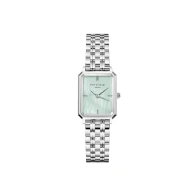 Image of Octagon XS mint green with dial and a silver case of 19.5x24mm OGGSS O72 stainless steel, Turquoise/Aqua 441, strappy