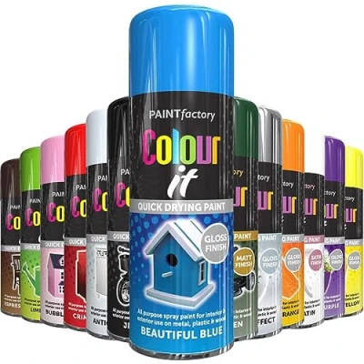 Image of AlezyB 1x Beautiful Blue All Purpose Spray Paint 400ml Professional Quality and Fantastic Finish, Interior, Exterior, Household Multipurpose for Metal Plastic Wood Glass