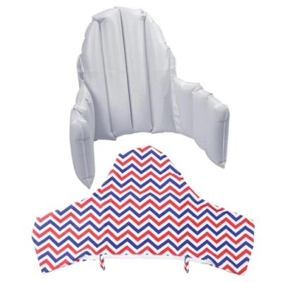Image of Cushion for High Chair,High Chair Pad/high Seat Pad, Built in Inflatable Cushion, Soft and Comfortable, Baby Sitting More Comfortable (red Blue Stripes)