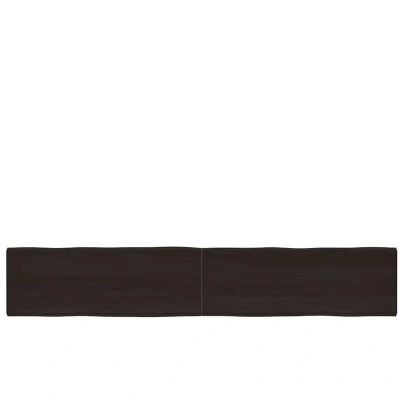 Image of vidaXL Table Top Dark Brown 220x40x(2 6) cm Treated Solid Wood Live Edge