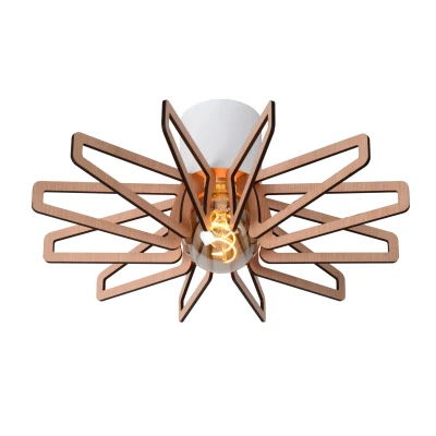 Image of Zidane Modern Flush Ceiling Light Ø 45cm 1xE27 White