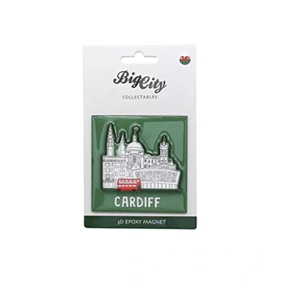 Image of Welsh Wales Cymru Fridge Magnet Sheep Dragon (Cardiff Cityscape 3D)