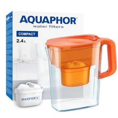 Image of AQUAPHOR Water Filter Jug Compact with 1 X Maxfor+ 2.4L Capacity Orange