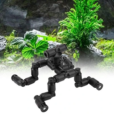 Image of Zerodis Reptiles Mist Sprinkler Rainforest Tank Cooling Nozzle Adjustable Pet Reptile Forest Super Fogger System Black for Tropical