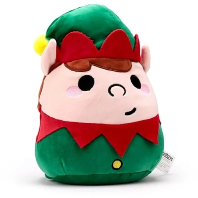 Image of Puckator Squidglys Christmas Festive Friends Austin the Elf Plush Toy Plushies Cute Animal Baby Newborn Kids Toys Stuff Gifts Gift For Girlfriend Cuddly Stuffed Plushie
