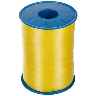 Image of PRÄSENT C.E. Pattberg America Gift Curling Ribbon Yellow, 273 Yards of balloonribbon for Wrapping, Accessories Decoration &amp; Handicrafts, Presents, 10mm 250m