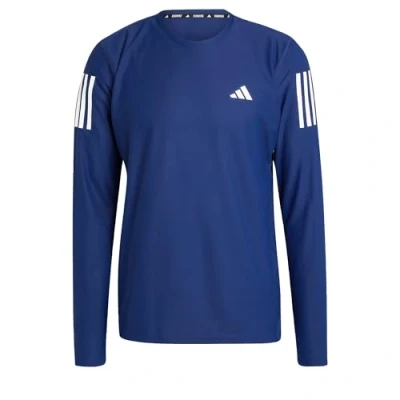 Image of adidas Men&#039;s Own The Run Long Sleeve Tee, Dark Blue, S Tall