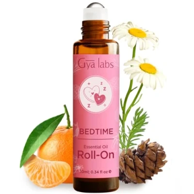 Image of Gya Labs Bedtime Essential Oil Roll on Relaxing Oils Roller, Calming Blends with Chamomile, Sweet Orange, Cedarwood Oil, 100% Pure and Natural Aromatherapy, Travel Size (10ml)