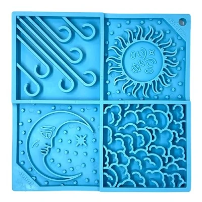 Image of SodaPup Sky eMat Durable Lick Mat Enrichment Feeder Made in USA from Non Toxic, Pet Safe, Food Safe Rubber for Mental Stimulation, Digestive Health, Avoid Overfeeding, Calming, More