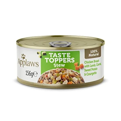 Image of Applaws 100% Natural Wet Dog Food Tins, Grain Free Lamb with Vegetables Stew, 156g (Pack of 12)