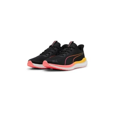 Image of PUMA Unisex Reflect LITE Road Running Shoe, Black Sun Stream, 4.5 UK
