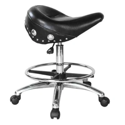 Image of Neilsen, Pneumatic Biker Stool, Leather Motorcycle Style seat (Genuine Neilsen CT5335)