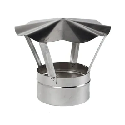 Image of Prostko Stainless Steel Chimney Cowl Rain Cover Protector Stove Cap Top Burner Pipe Pot. (80mm / 3.15&#039;&#039;), Silver