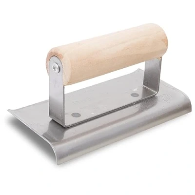 Image of Concrete Edging Trowel, R 10 mm, L 13 Steel, 152 x 70 mm
