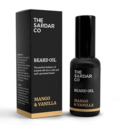 Image of Mango &amp; Vanilla Beard Oil Hydrate and Condition Your Organic Argan Jojoba Perfect For Growth