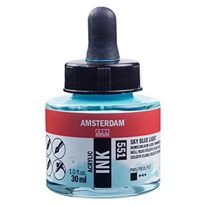 Image of Amsterdam ACRYLC Ink, Sky Blue Light, One Size