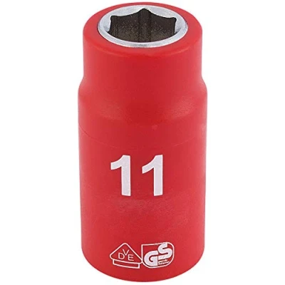 Image of Draper Fully Insulated VDE Socket, 3/8&quot; Sq. Dr., 11mm