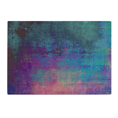 Image of Glass Chopping Board Worktop Saver Kitchen Surface Heat Protector Teal Green Blue Purple